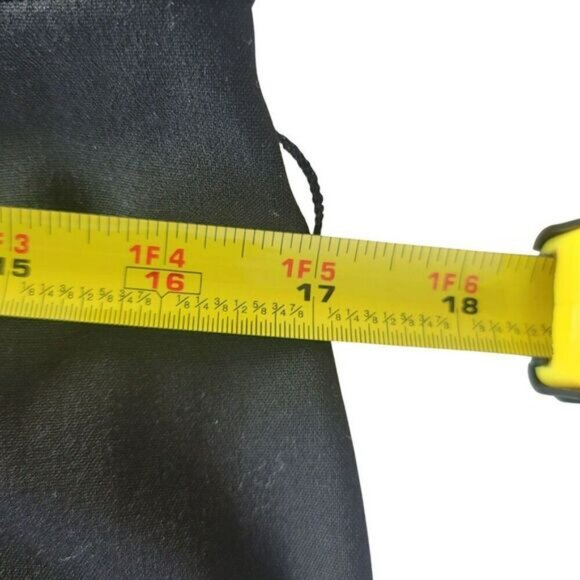 Emma & Michele Ruffle Front Sheath Black Dress Size 8 - Picture 10 of 11